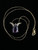 Vintage 14k Gold Pear Cut Amethyst Diamond Wing Pendant Necklace 16.5”