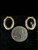 Vintage Victorian Revival 14k Gold Black Onyx Oval Post Earrings