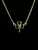 Vintage 14k Gold Filled Emerald Clover Small Dainty Pendant Necklace 16”