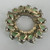 Vintage Juliana Wreath Pin Mid Century Pear Shaped Green Crystals Aurora Borealis