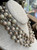 Miriam Haskell 5-strand Gripoix Beige Glass Bead Bronze Rondelle Necklace 15"