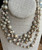 Miriam Haskell 5-strand Gripoix Beige Glass Bead Bronze Rondelle Necklace 15"