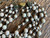 Miriam Haskell 5-strand Gripoix Beige Glass Bead Bronze Rondelle Necklace 15"
