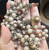 Miriam Haskell 5-strand Gripoix Beige Glass Bead Bronze Rondelle Necklace 15"