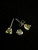 Vintage Sterling Silver Peridot Stud Earrings