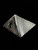 Vintage Sterling Gold Designer Diamond Plate Onyx Geometric Modernist Brooch/Pin