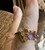 Vintage .68ct Round Amethyst  & Paste Halley's Comet Gold Plated Ring sz 7.25