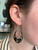 Vintage Mexico Abalone Mosaic on Black  Alpaca Big 2.5"Tear Drop Earrings