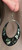 Vintage Mexico Abalone Mosaic on Black  Alpaca Big 2.5"Tear Drop Earrings