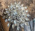 Vintage Schreiner Attrib Clear Crystal Snowflake Stacked Pin & Earrings Set 2.62