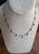 Vintage Sterling Carolee Black Freshwater Seed Pearl Dangle Bar Link Necklace 16”