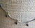 Vintage Sterling Carolee Black Freshwater Seed Pearl Dangle Bar Link Necklace 16”