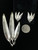 Vintage Sterling Stuart Nye Large Triple Willow Brooch Earring Set