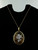 Vintage 12k Gold Filled Two Tone Floral Oval Locket Pendant Necklace 18"