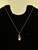 Vintage 10k Gold French Fleur De Lis Ruby Freshwater Pearl Pendant Necklace 16”
