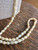 Antique  Art Deco Oval Mother of Pearl Beaded Necklace 35” Double Strand It!