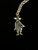Vintage Sterling Mexico Bandito Sombrero Person Charm Keychain 3.5”
