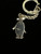 Vintage Sterling Mexico Bandito Sombrero Person Charm Keychain 3.5”
