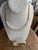 Vintage 60s Crown Trifari Hollywood Regency White Lattice Bracelet Necklace  16”