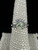 Vintage Sterling Oval Opal Amethyst Statement Ring Sz 7.5