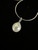 Vintage 14k White Gold Natural Pearl Pendant Necklace 18”