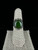 Vintage Sterling NZ Designer Unique MCM Green Chrysoprase Square Band Ring Sz 7