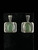 Vintage Sterling Jay King Green Nephrite Jade Square Earrings 1.25”