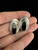 Vintage Navajo Sterling Oval Black Onyx Clip On Earrings 1”