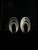 Vintage Navajo Sterling Oval Black Onyx Clip On Earrings 1”