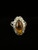 Vintage Sterling Mexico Tigers Eye Bold Navette Ring Sz 6.75