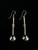 Vintage Sterling Balinese Etruscan Ball Dangle/Drop Earrings 3.5”