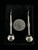 Vintage Sterling Balinese Etruscan Ball Dangle/Drop Earrings 3.5”