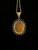 Vintage 10k Gold Cameo Garnet Pendant Necklace 18”