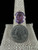 Antique Victorian 10k Gold Large 5 CT Amethyst Solitaire Ring Sz 8