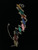 Vintage 12k GF Multi Gemstone Carved Scarab Link Chain Bracelet 8”