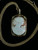 Vintage Victorian Style 10k Gold Filled Cameo Shell Locket Necklace 18”