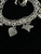 Vintage Sterling Silver Puppy Love Charm Bracelet 7”