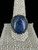 Vintage Sterling Large Heavy Oval Blue Lapis Lazuli Ornate Biker Ring Sz 11