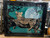 Vintage Leopard Jaguar Wild Africa Safari Design Style Reverse Painting On Glass