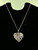 Vintage Sterling Silver Rose Quartz Leaf Pendant Necklace 18”