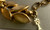 Vintage Huge Trifari Gold Plated Pink Jelly Statement Necklace Earring Jewelry Set