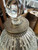Antique  Deco Egg & Dart Bubbles Design Glass Porch Light Entry Ceiling Fixture