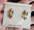 Vintage Givenchy Couture GG Logo G 1980’s Gold Plated Pearl Clip On Earrings 1”