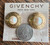 Vintage Givenchy Couture GG Logo G 1980’s Gold Plated Pearl Clip On Earrings 1”