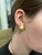 Vintage Givenchy Couture GG Logo G 1980’s Gold Plated Pearl Clip On Earrings 1”
