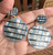 Vintage Vendome MCM Mod 60's Grey Pearlized Lucite HP Drop Dangle  Sgnd Earrings
