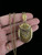 Antique Victorian Etruscan Revival GF Garnet Seed Pearl Locket Necklace 24”