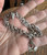 Vintage Sterling Silver Charm Double Link Chain Bracelet 7” Faith Hope & Charity