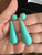 Vintage Crown Trifari Turquoise Drop Earrings: MCM Pendulum Dangle