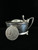 Antique 1920 English Georgian Style Sterling Cobalt Glass Mustard Pot Salt Dip
